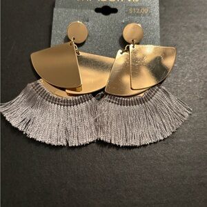 Elegant Gold and Silver Fringe Earrings